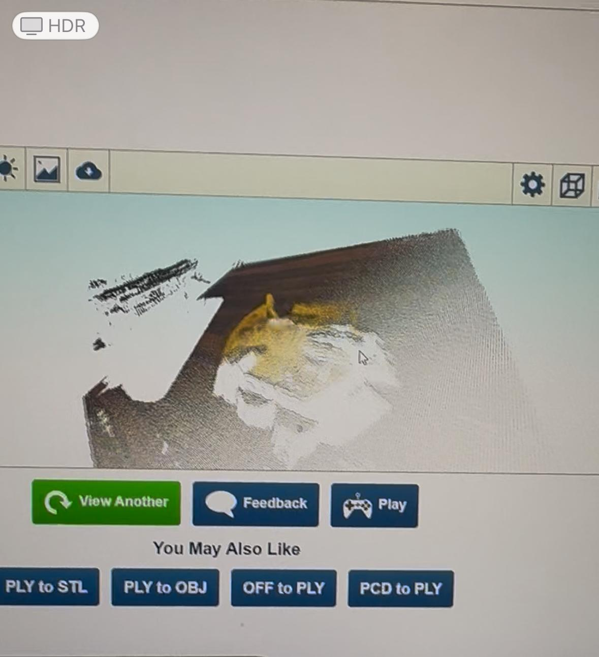 Detailed point-cloud reconstruction view in ImageToSTL